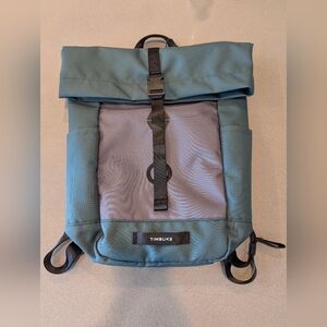 Timbuk2 Green and Gray Roll-Top Backpack